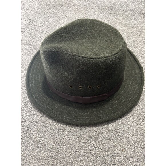 C.C. Filson Wool Fedora Packer Hat Medium Dark Forest Green 100% Virgin Wool - Picture 4 of 7